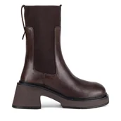 Botki damskie - Sztyblety Gino Rossi AMI-01W4-002 Brązowy - miniaturka - grafika 1