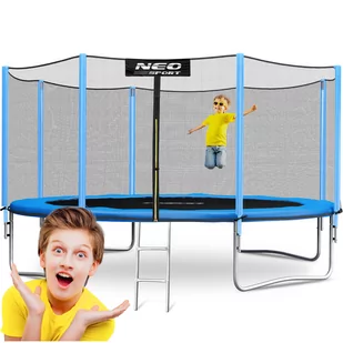 Neo-sport Trampolina ogrodowa 13ft/404cm z siatką zewnętrzną i drabinką - Trampoliny - miniaturka - grafika 1