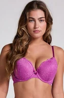 Biustonosze - Hunkemöller Wyściełany biustonosz push-up z fiszbinami Marine Fioletowy - miniaturka - grafika 1