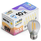 Żarówki LED - 10x Żarówka E27 LED FILAMENT 8W NEUTRALNA Edison - miniaturka - grafika 1