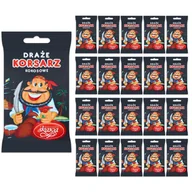 Gumy do żucia, lizaki, dropsy - Wadowice Skawa Korsarz Draże kokosowe 70 g x 20 sztuk - miniaturka - grafika 1