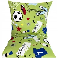 Pościel dla dzieci - POŚCIEL DZIECIĘCA 120x160 BAWEŁNIANA KOMPLET 3 CZĘŚCI PIŁKA NOŻNA CHŁOPIĘCA - miniaturka - grafika 1