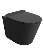 Miski WC - Lavita Galve zestaw miska + deska wolnoopadająca czarny 5908211415420 - miniaturka - grafika 1