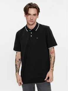 Wrangler Polo 112350404 Czarny Regular Fit - Koszulki męskie - miniaturka - grafika 1
