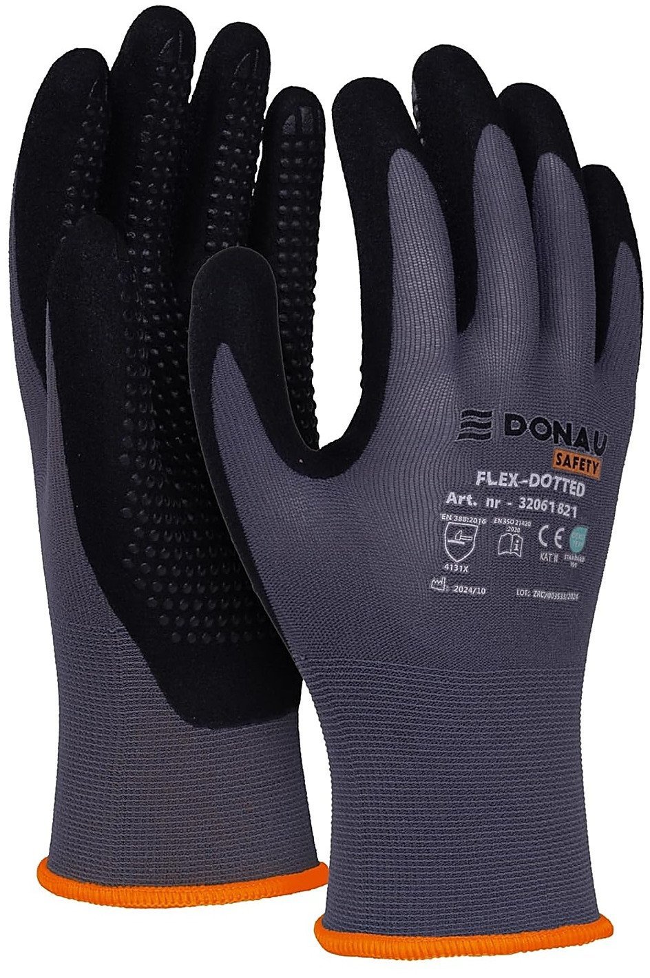 Donau Safety Flex-Dotted rozm.9 szare