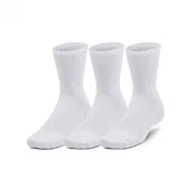 Skarpetki damskie - Under Armour Unisex High Socks Ua 3-Maker skarpety Mid-Crew Socks, Wht, 1373084-100, LG - miniaturka - grafika 1