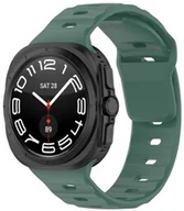 Akcesoria do smartwatchy - Bizon Silikonowy pasek Strap Watch Silicone do Galaxy Watch Ultra 47 mm, ciemnozielony - miniaturka - grafika 1