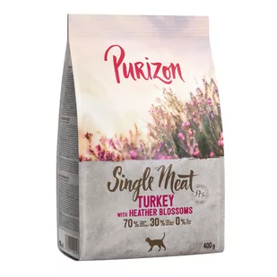 15% taniej! Purizon, karma sucha dla kota, 3 x 400 g - Single Meat, indyk z kwiatami wrzosu - Sucha karma dla kotów - miniaturka - grafika 1