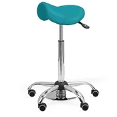 Meble i wyposażenie gabinetów medycznych - UBM ERGO STS+podn. Seledynowy 05 Taboret tapicerowany z podnóżkiem - miniaturka - grafika 1