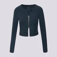 Swetry damskie - NIKE SWETER W NSW NK CHLL KNT RIB FZ CRDGN - Nike - miniaturka - grafika 1