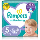 Pieluchy - Pampers Active Baby Size 5 pieluchy jednorazowe 11-16 kg 50 szt. - miniaturka - grafika 1