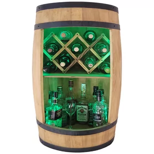 Beczka Jasna Rgb Ze Stojakiem Na Wino Wyjmowanym - Pozostałe akcesoria barmańskie - miniaturka - grafika 1