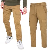 Spodnie męskie - Spodnie Alpha Industries Agent 158205 13 - Khaki 33 [33] - miniaturka - grafika 1