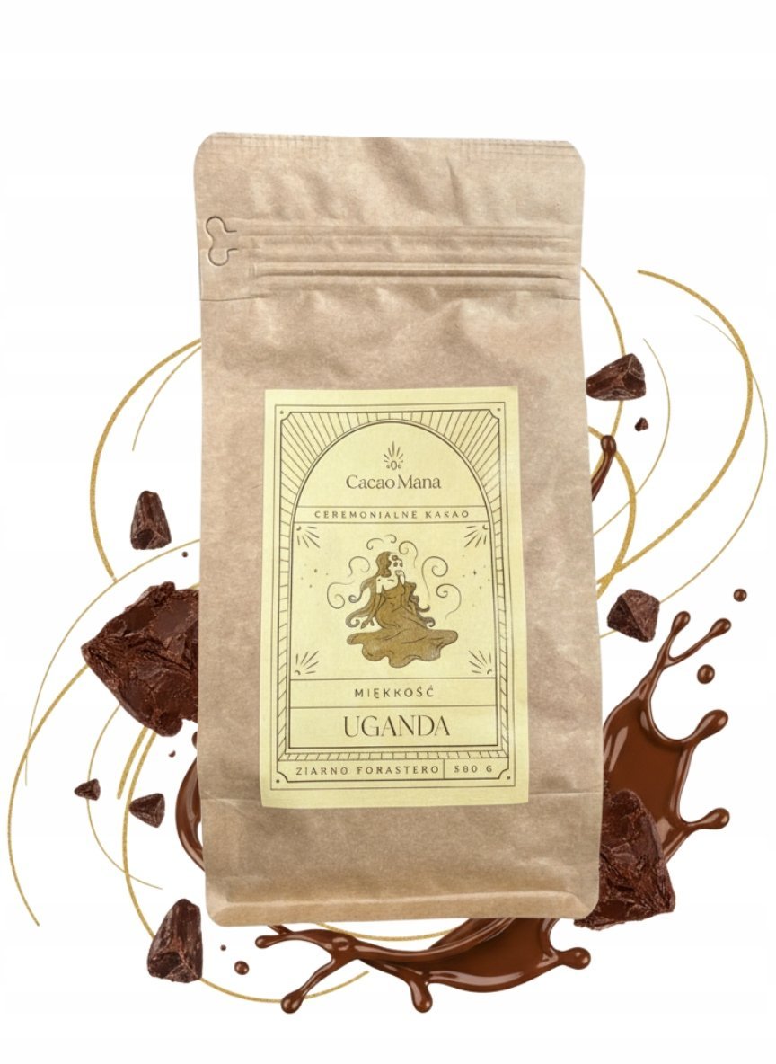 CacaoMana Uganda Miękkość 500g Forastero Rozgrzanie KAKAO CEREMONIALNE