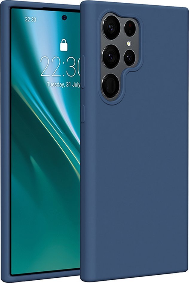 Etteri Nakładka Etteri Silicone Case do Samsung Galaxy S23 Ultra ciemnoniebieska