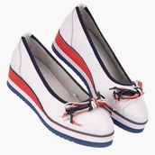 Mokasyny damskie - Mokasyny Damskie Skórzane Filippo Białe Biały 38 - miniaturka - grafika 1