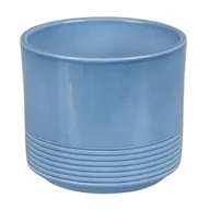 Donice - Osłonka cylinder RILLE 992 12 cm NIEBIESKI LAZUR - miniaturka - grafika 1