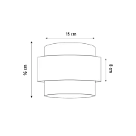 Oprawy, klosze i abażury - Abażur WALEC PODWÓJNY Ø15 - miniaturka - grafika 1