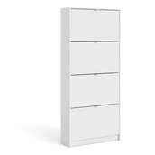 Szafki na buty - Biała szafka na buty z 4 uchylnymi przegrodami Tvilum Shoes, gł. 24 cm - miniaturka - grafika 1