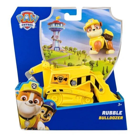 PSI PATROL PAW PATROL FIGURKA RUBBLE + POJAZD RATUNKOWY BULLDOZER