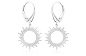 Kolczyki - Srebrne kolczyki Salina - Słońce - angielskie zapięcie - miniaturka - grafika 1