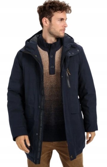 Camel Active Kurtka Męska Granatowa Zimowa Plus Size 48 Jsb