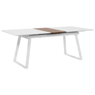 Beliani Stół do jadalni rozkładany 160 x 90 cm biały KALUNA - Stoły - miniaturka - grafika 1