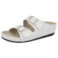 Kapcie damskie - Berkemann Damskie kapcie Lüneburg, srebrno-białe, 38 EU, srebrno-biały., 38 EU - miniaturka - grafika 1