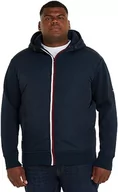 Bluzy męskie - Tommy Hilfiger Męska bluza z kapturem BT-Clean Mix Media ZT - B zamek błyskawiczny, pustynne niebo, 3XL, Pustynne niebo - miniaturka - grafika 1