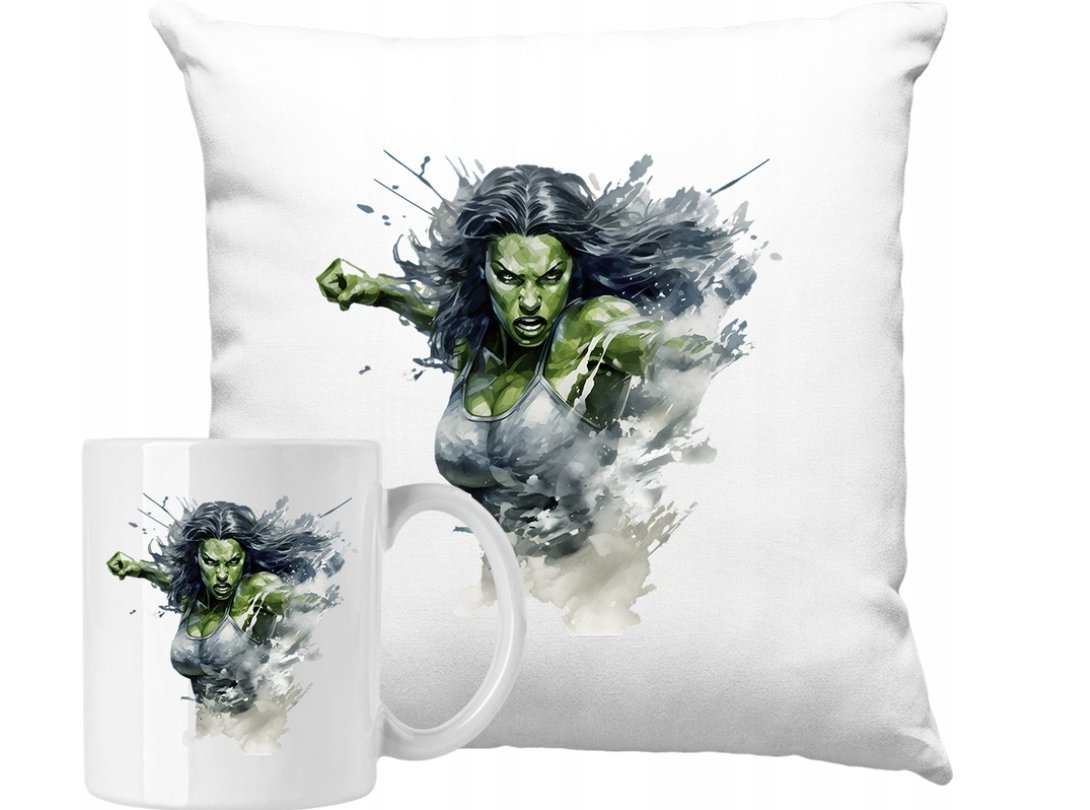 ZESTAW PODUSZKA + KUBEK Gamora Marvel Pomysł Na Prezent +IMIĘ #3