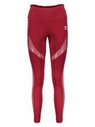 Spodnie sportowe damskie - adidas Legginsy sportowe "Adicolor Trefoil" w kolorze czerwonym - miniaturka - grafika 1