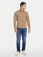 Koszule męskie - Lindbergh Koszula 30-203248A Beżowy Relaxed Fit - miniaturka - grafika 1