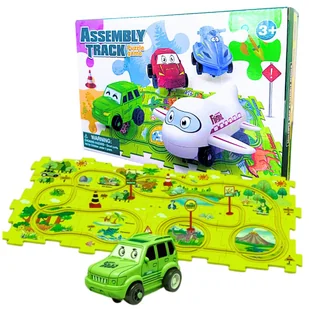 Interaktywne Puzzle Tor Kolejowy Dinozaur – Zabawka Edukacyjna 15 el. - Zabawki konstrukcyjne - miniaturka - grafika 1