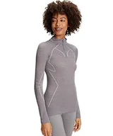 Koszulki i topy damskie - FALKE Falke damska koszulka z długim rękawem Wool Tech. mieszanka wełny z merynosów, 1 opakowanie szary Grau (Grey-heather 3757) M 33210 - miniaturka - grafika 1
