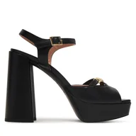 Sandały damskie - Sandały LOVE MOSCHINO JA1604CG1OIE0000 Czarny - miniaturka - grafika 1