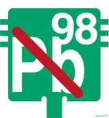 Systemy ekspozycyjne i znaki informacyjne - SB006 PALIWO BEZOŁOWIOWE - 98 OKTANÓW, FN - FOLIA SAMOPRZYLEPNA; (205X220MM) - miniaturka - grafika 1