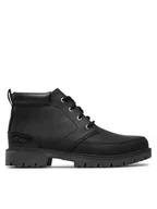 Botki męskie - Clarks Trapery Rossdale Mid 261734547 Czarny - miniaturka - grafika 1