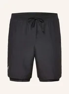 Spodenki damskie - Under Armour Szorty Do Biegania 2 W 1 Launch schwarz - miniaturka - grafika 1