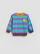 Bluzy i sweterki niemowlęce - Reserved - Koszulka z haftem - fioletowy - miniaturka - grafika 1