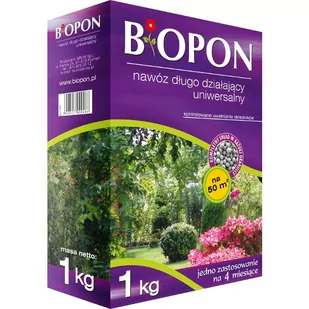 Biopon Nawóz długo działający uniwersalny, karton 1kg, marki - Nawozy ogrodnicze - miniaturka - grafika 1