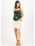 Koszulki i topy damskie - Blutsgeschwister Top "Seductive Spaghetti" w kolorze czarno-turkusowym - miniaturka - grafika 1