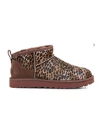 Botki damskie - UGG Skórzane botki "Classic Ultra Mini Caspian" w kolorze brązowym - miniaturka - grafika 1
