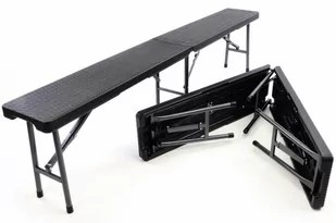 DLGTP Zestaw dwóch ławek ogrodowych z rattanu 180 x 25 x 43 cm GM34530_SL2 - Ławki ogrodowe - miniaturka - grafika 1