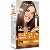 Zestawy kosmetyków damskich - Kativa Alisado Brasileno & Argan Brazilian Zestaw Do Trwałego Zabiegu Keratynowego Prostowania Włosów - miniaturka - grafika 1