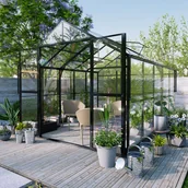 Szklarnie ogrodowe - Szklarnia ogrodowa PREMIUM Solid PC 347x278cm Black - Cultivo - miniaturka - grafika 1