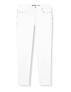 Spodnie damskie - Just Cavalli Spodnie damskie z 5 kieszeniami dżinsów, 100 białe, 34 - grafika 1