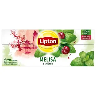 Herbata LIPTON ziołowa (20 torebek) melisa & wiśnia - Herbata - miniaturka - grafika 1