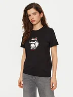Koszulki i topy damskie - KARL LAGERFELD T-Shirt A1W17128 Czarny Regular Fit - miniaturka - grafika 1