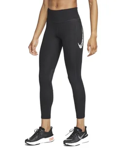 Nike Spodnie damskie W Nk FST Sw Hbr Df Mr 7/8 Tgt Black/White, FN3268-010, 2XL - Spodnie rowerowe - miniaturka - grafika 1