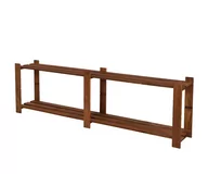 Regały - Regał Na Książki Drewniany B04R 50X170X28 2 Półki Brązowy Olejowany Drewno Sosnowe Brązowy B04R_050X170X28_R0F1 / Wamar-Sosenka - miniaturka - grafika 1